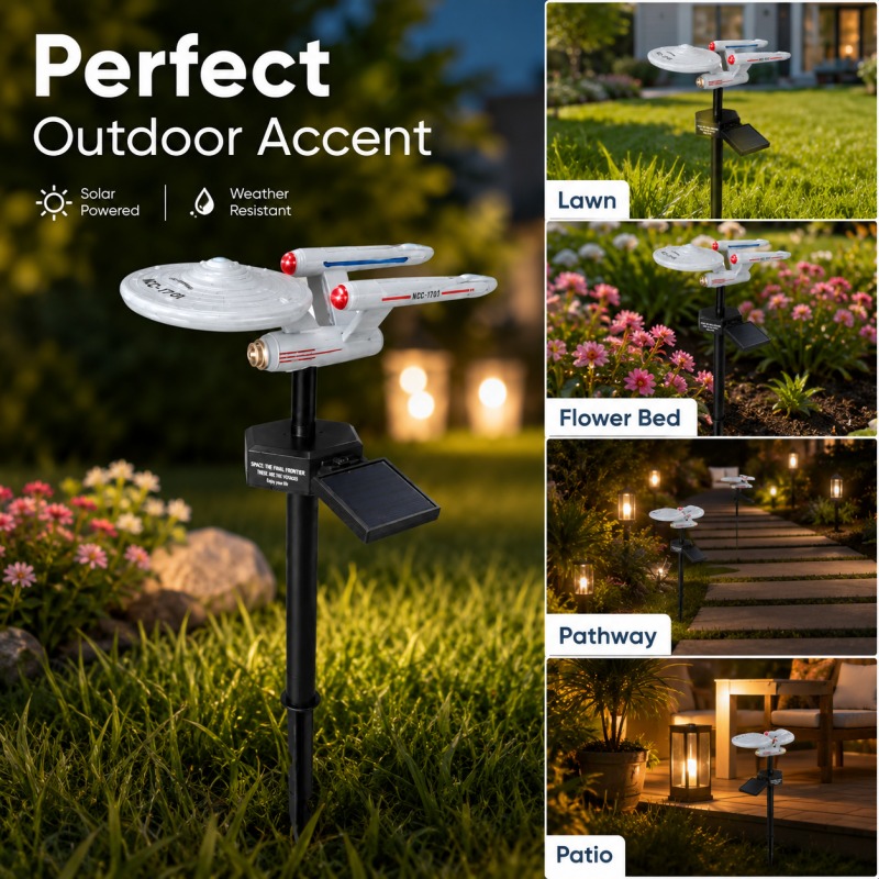 Outdoor Lighting Under Pergola - 스타 트렉 USS 엔터프라이즈 솔라 가든