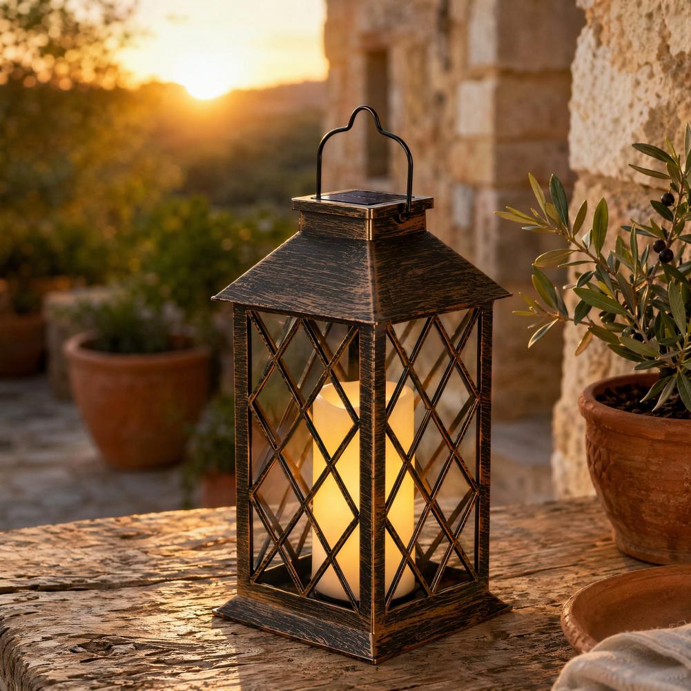 Hanging Outdoor Lighting - 레트로 태양광 랜턴, 야외용 태양광 캔들