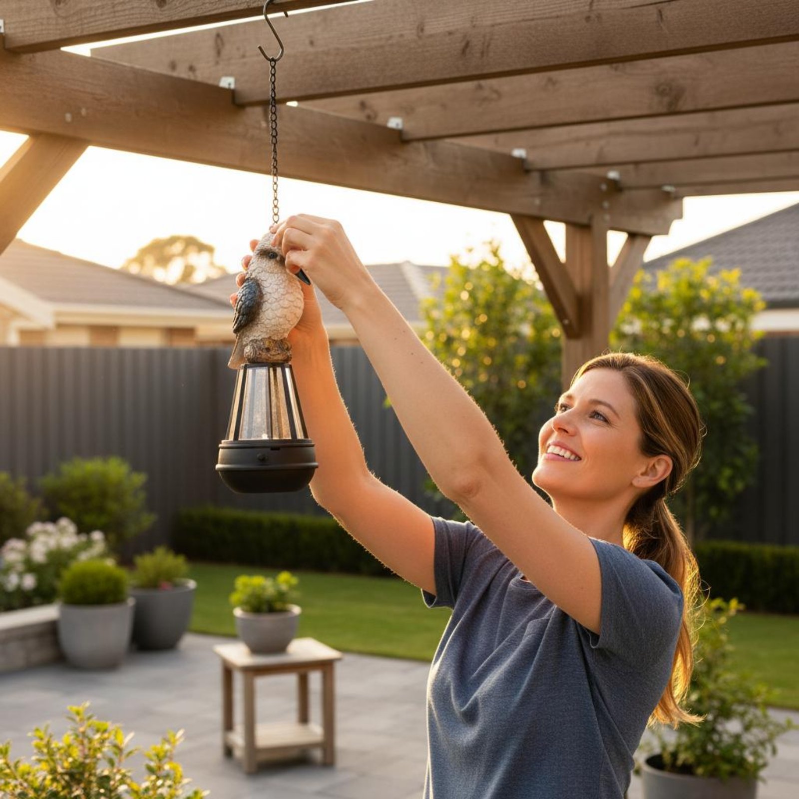 Hanging Outdoor Lighting - 태양열 조류 모양 램프 에너지 절약형
