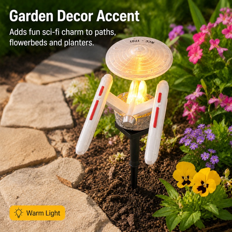 스타 트렉 USS 엔터프라이즈 솔라 가든 스테이크 라이 - Outdoor Lighting Under Pergola 리뷰 및 가격