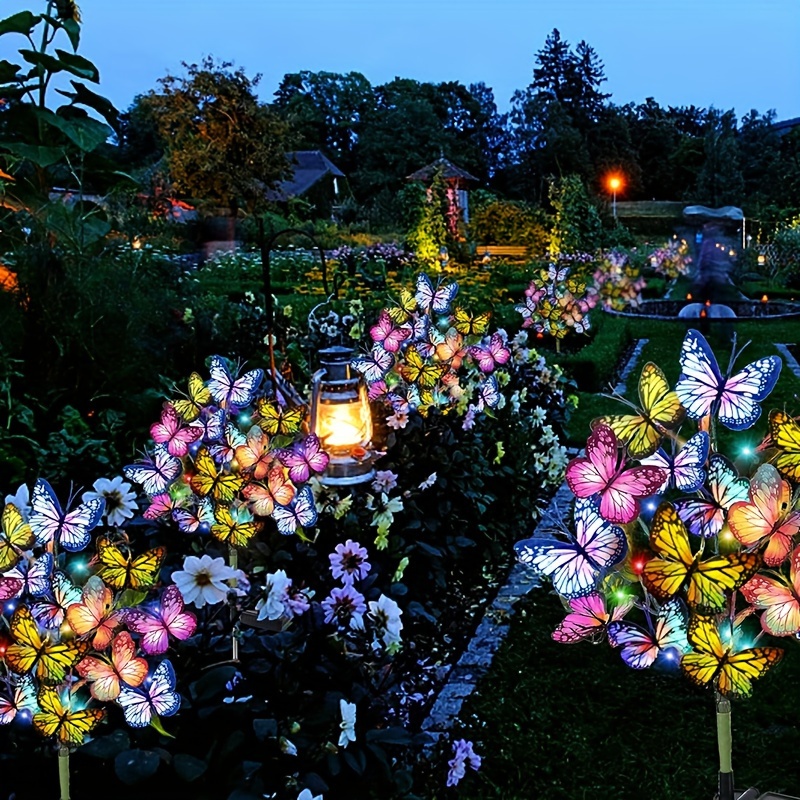 태양 LED 나비 정원 조명 마당 파티오 축제 크리스마 - Outdoor Lighting Under Pergola 리뷰 및 가격