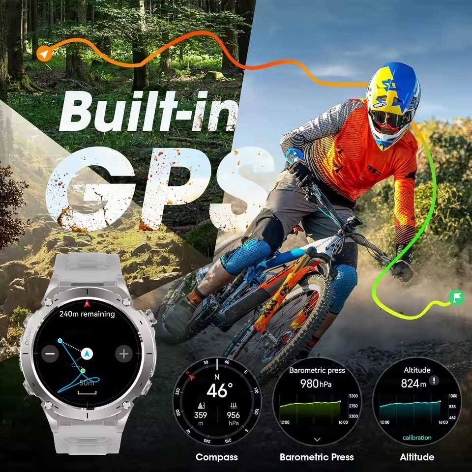 새로운 야외 T-Rex 3 군용 GPS 스마트 시계 1 - Outdoor Lighting Japanese 리뷰 및 가격