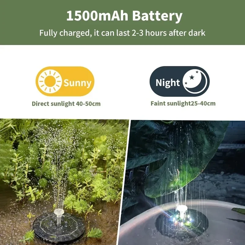 LED 조명 태양열 분수 조명, 회전 분수, 워터 펌프 - Outdoor Lighting Under Pergola 리뷰 및 가격