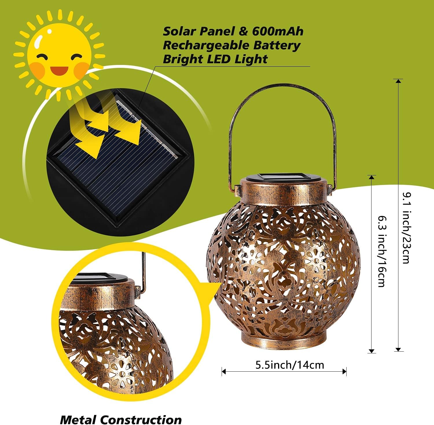 1-6PCS 모로코 태양광 랜턴 야외 방수 금속 교수형 - Outdoor Lighting Under Pergola 리뷰 및 가격