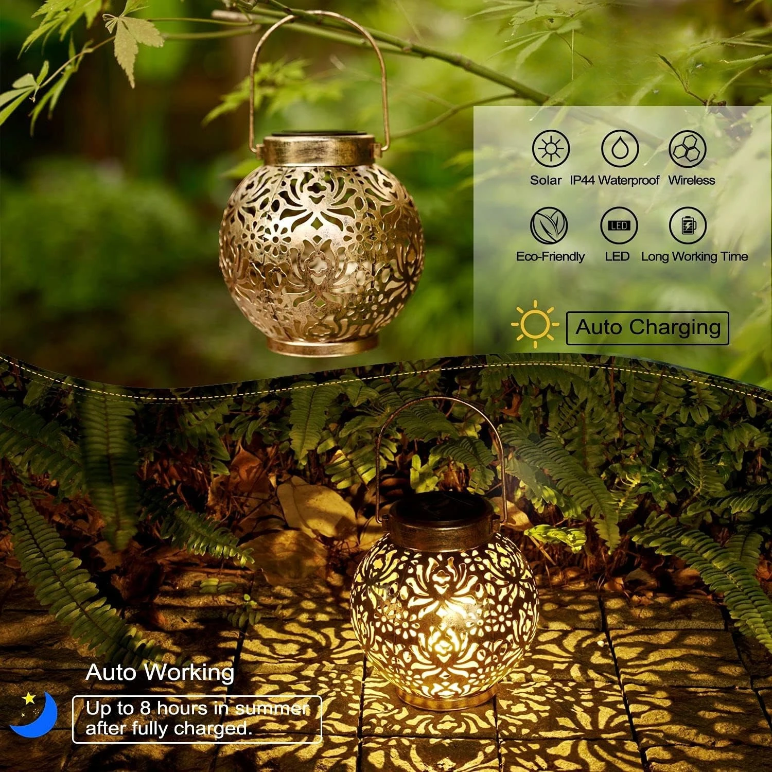 1-6PCS 모로코 태양광 랜턴 야외 방수 금속 교수형 - Outdoor Lighting Under Pergola 리뷰 및 가격