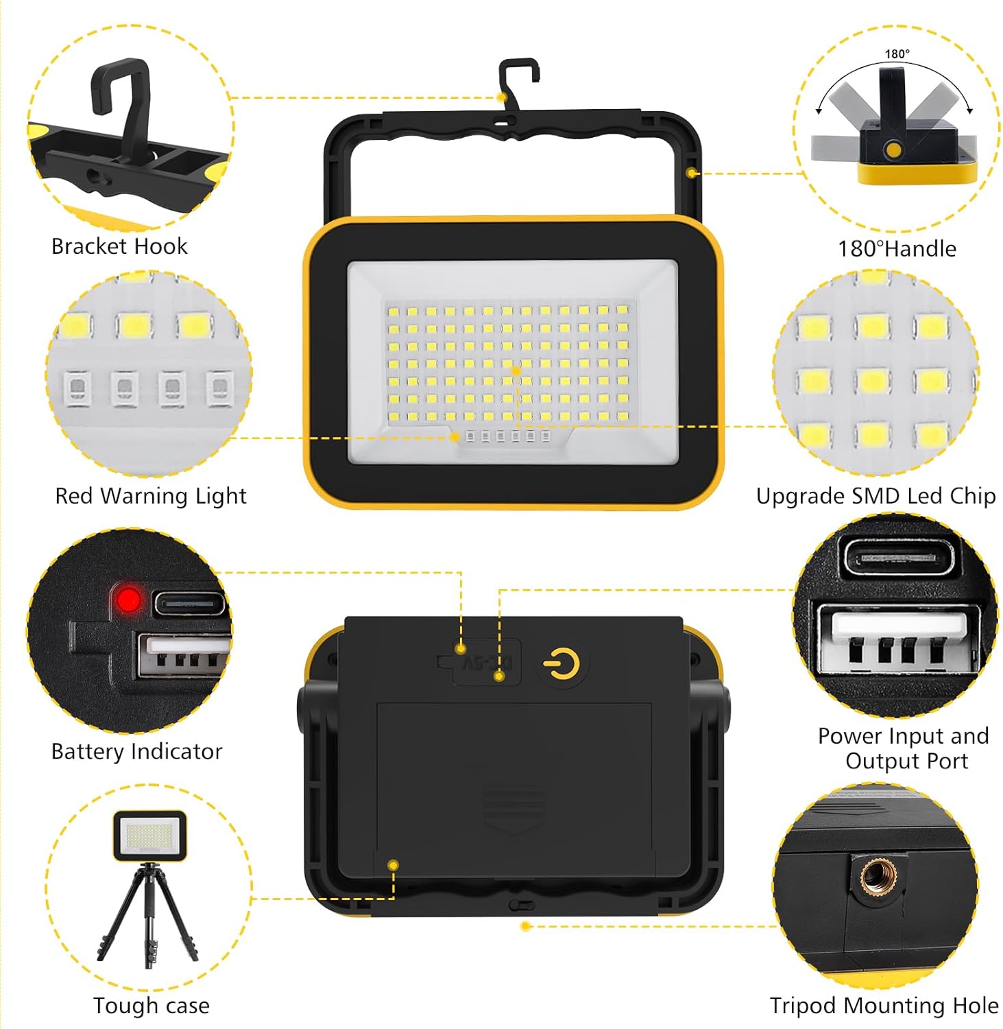 휴대용 LED 작업등 야외 5가지 모드 낚시 스포트라이 - Outdoor Lighting Not Working 리뷰 및 가격