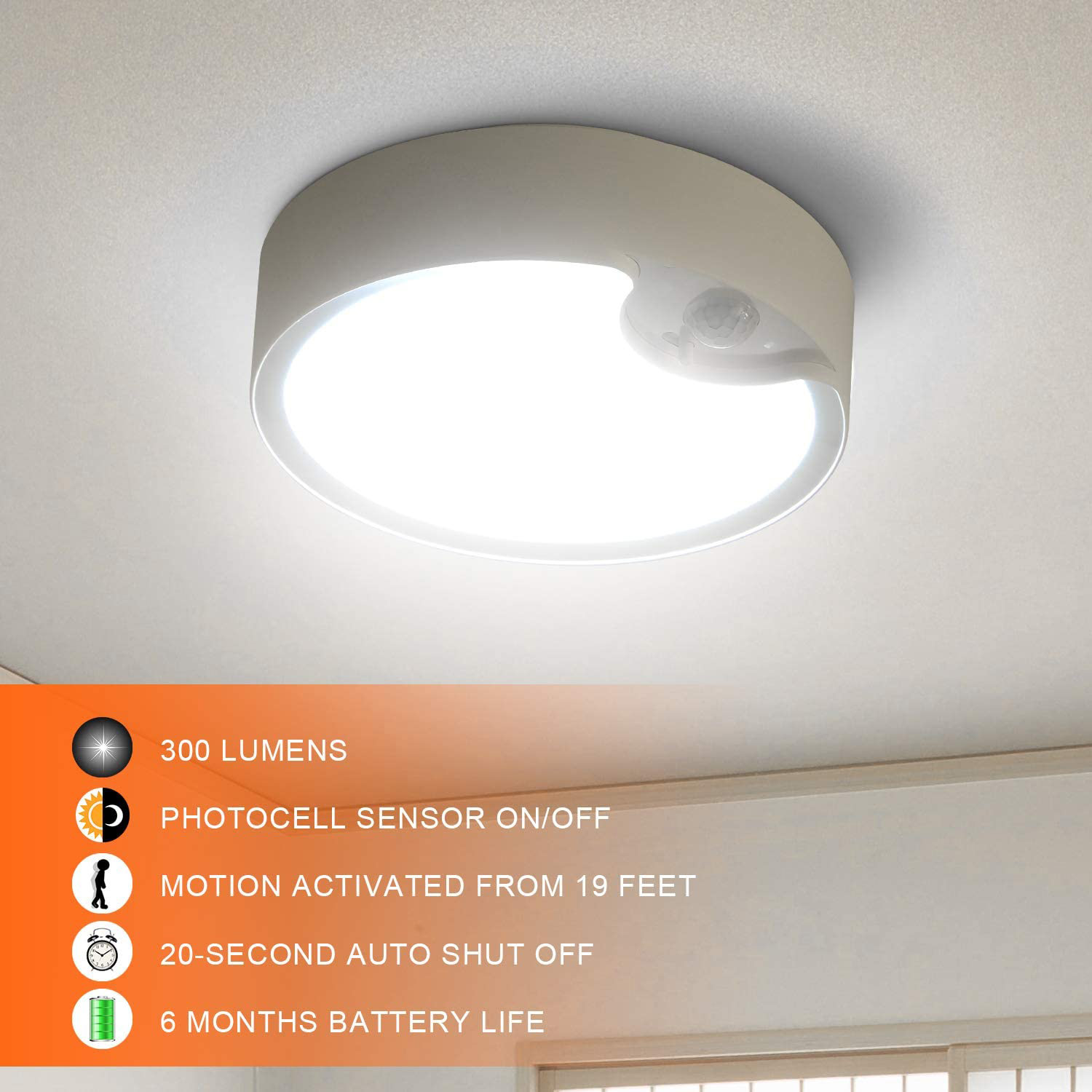모션 센서 천장 조명 배터리 구동 실내/실외 LED 천 - Motion Sensor Outdoor 리뷰 및 가격
