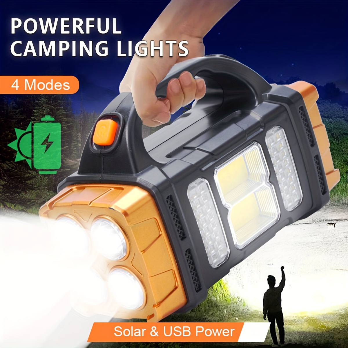 새로운 업그레이드 충전식 고출력 태양광 LED 손전등, - Outdoor Lighting Junction Box 리뷰 및 가격