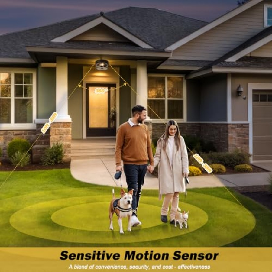 모션 센서 야외 천장 조명, 조절 가능한 블랙 플러시  - Motion Sensor Outdoor 리뷰 및 가격