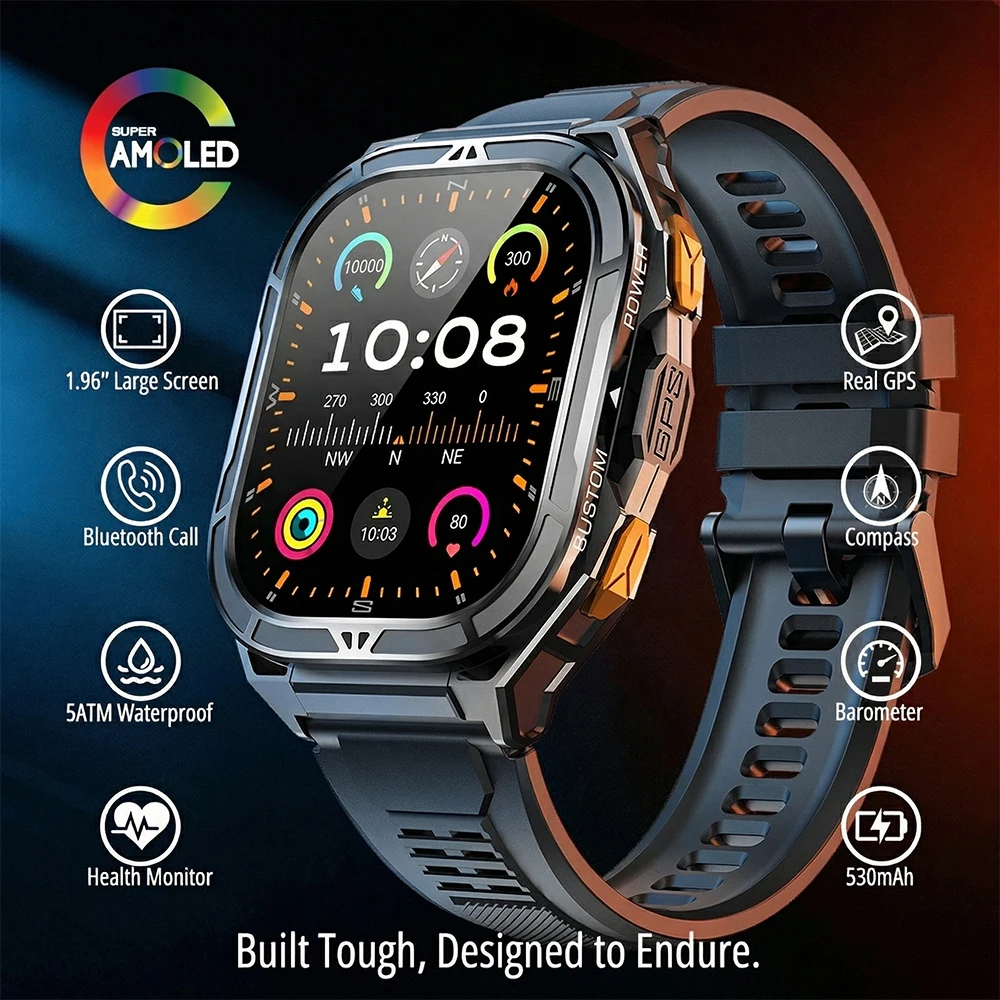 럭셔리 AMOLED 스마트워치, 실제 GPS 탑재, 5 - Outdoor Lighting Japanese 리뷰 및 가격