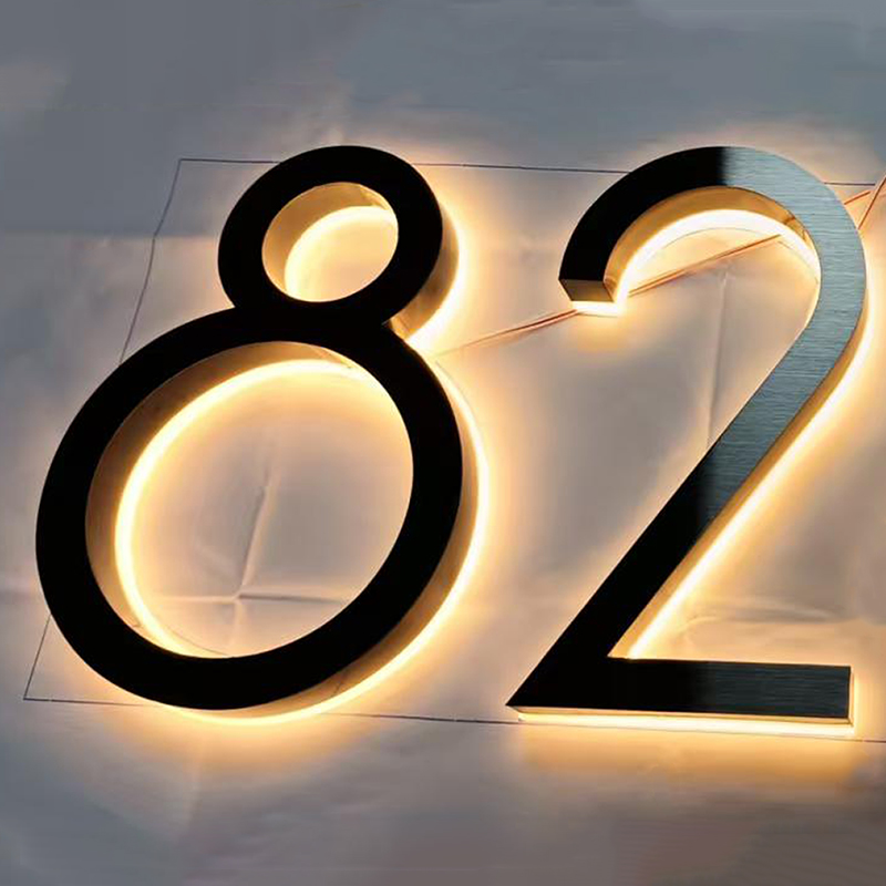 금속 3D LED 주택 번호등 야외 스테인리스 스틸 조 - Outdoor Lighting Logo 리뷰 및 가격