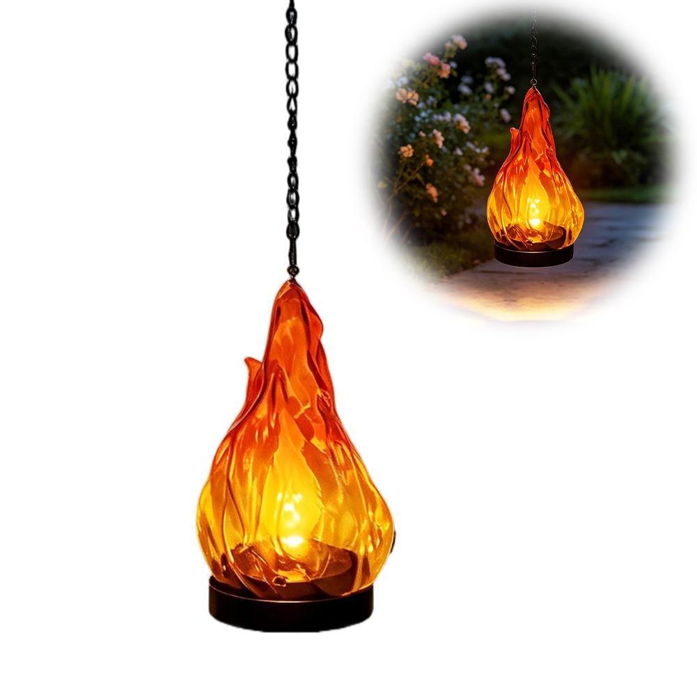태양열 불꽃 모양 걸이형 랜턴 조명 IP65 방수 깜빡 - Hanging Outdoor Lighting 리뷰 및 가격