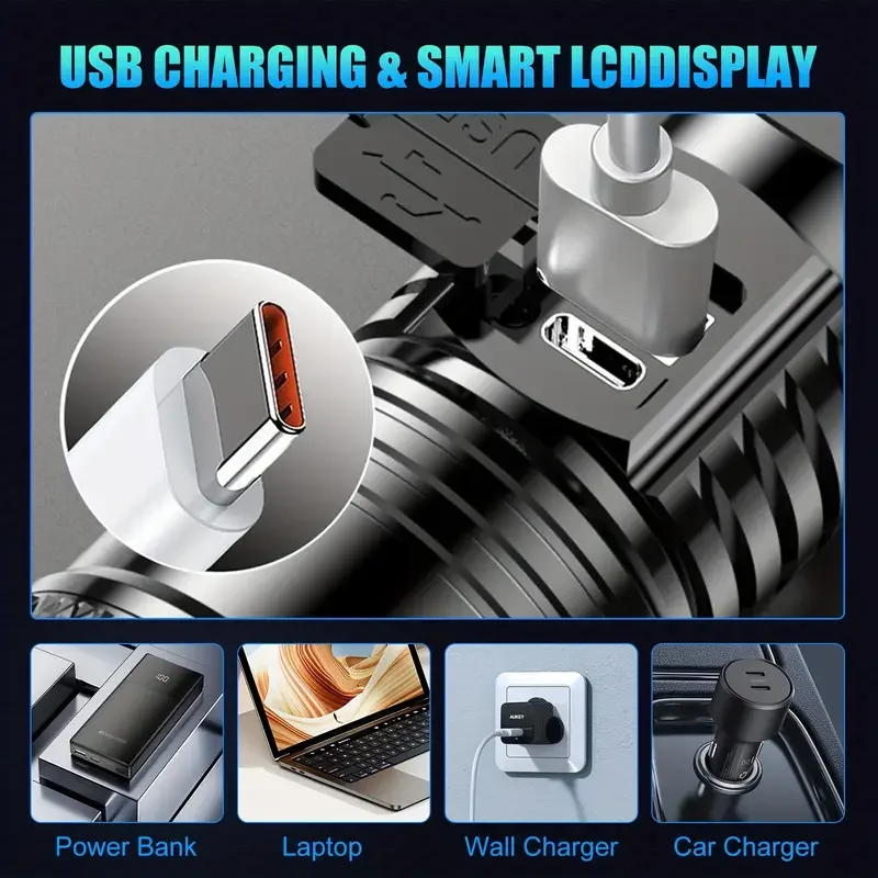 전술용 LED 손전등 2000LM USB 충전식 방수  - Outdoor Lighting Junction Box 리뷰 및 가격