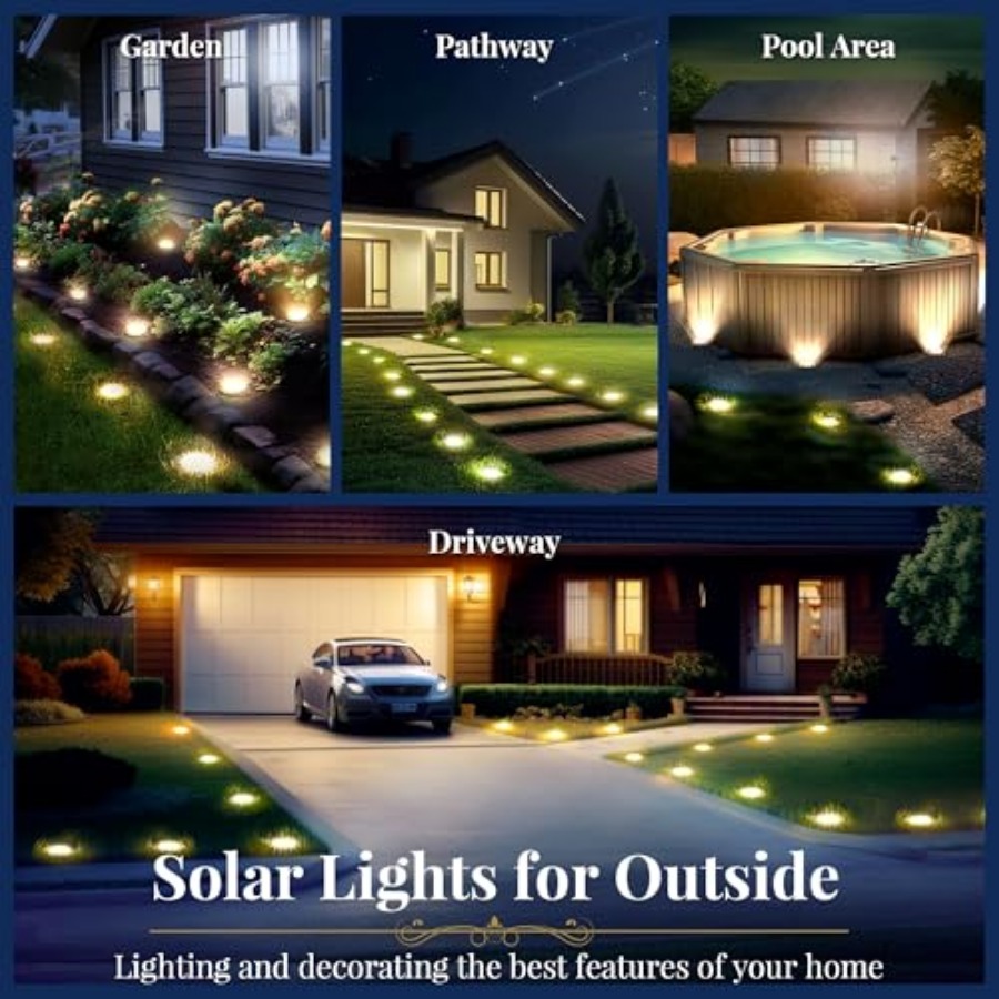 태양광 지상등 태양광 조명 야외 방수 8 LED 태양열 - Outdoor Lighting In Ground 리뷰 및 가격